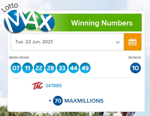lotto max june 8th 2018 winning numbers